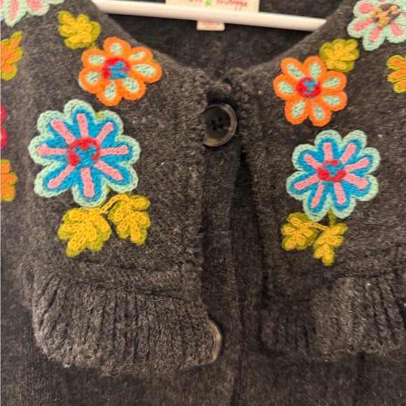 Mimi & Maggie Embroidered Wool Sweater Jacket – Long Cardigan 6X - Picture 7 of 13